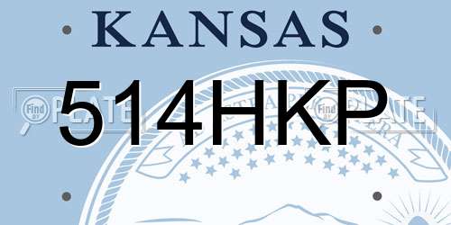 514HKP Kansas License Plate