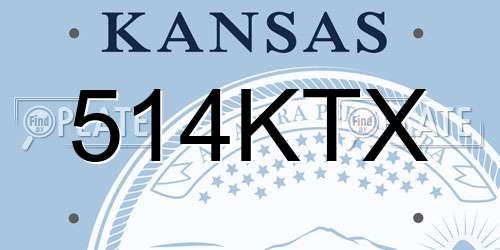 514KTX Kansas License Plate