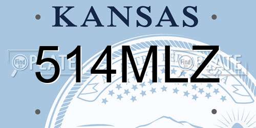 514MLZ Kansas License Plate