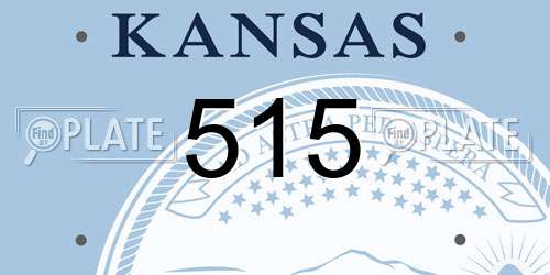 515 Kansas License Plate