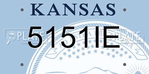 5151IE Kansas License Plate