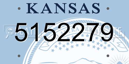 5152279 Kansas License Plate