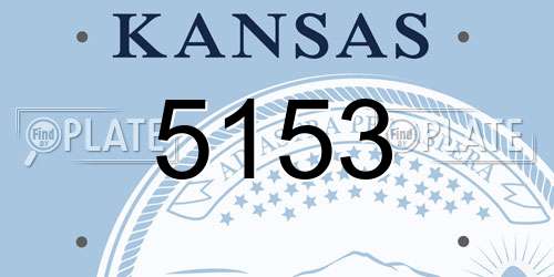 5153 Kansas License Plate