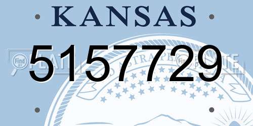 5157729 Kansas License Plate