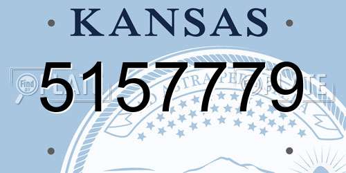 5157779 Kansas License Plate