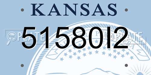 51580I2 Kansas License Plate