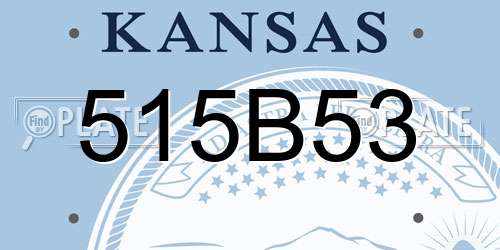515B53 Kansas License Plate