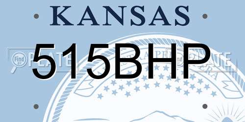 515BHP Kansas License Plate