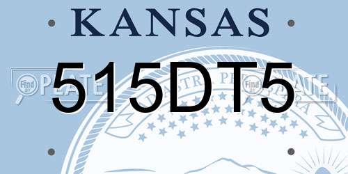 515DT5 Kansas License Plate