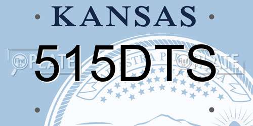 515DTS Kansas License Plate
