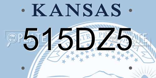 515DZ5 Kansas License Plate