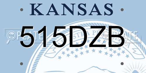 515DZB Kansas License Plate