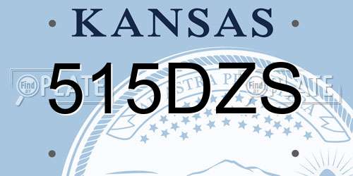 515DZS Kansas License Plate