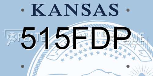 515FDP Kansas License Plate