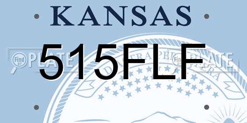 515FLF Kansas License Plate