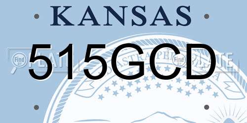 515GCD Kansas License Plate