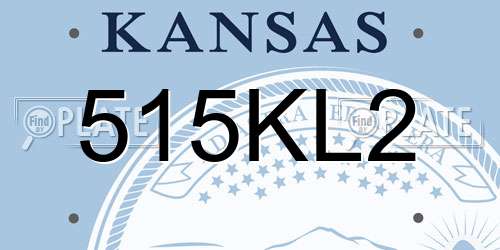 515KL2 Kansas License Plate