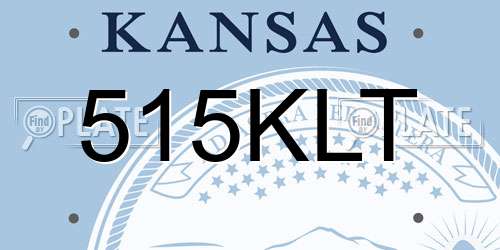 515KLT Kansas License Plate