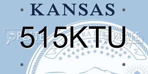 515KTU Kansas License Plate