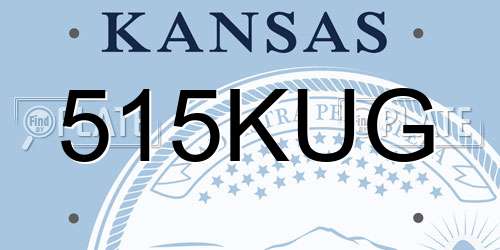 515KUG Kansas License Plate