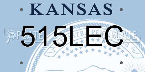 515LEC Kansas License Plate
