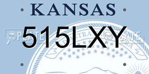 515LXY Kansas License Plate