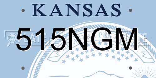 515NGM Kansas License Plate