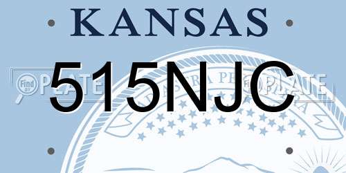 515NJC Kansas License Plate