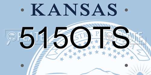 515OTS Kansas License Plate