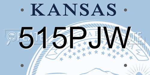 515PJW Kansas License Plate