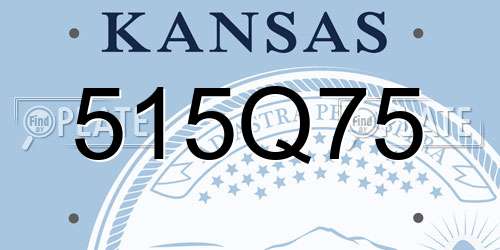 515Q75 Kansas License Plate