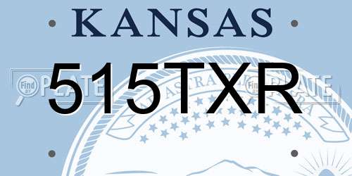515TXR Kansas License Plate