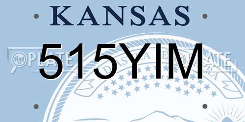515YIM Kansas License Plate