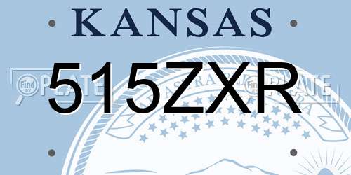 515ZXR Kansas License Plate