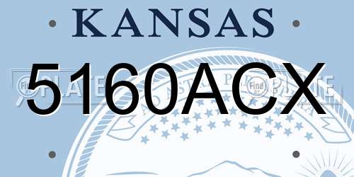 5160ACX Kansas License Plate