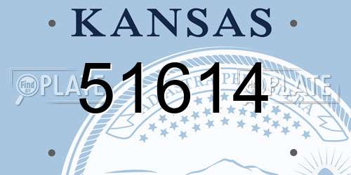 51614 Kansas License Plate