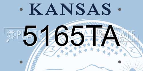 5165TA Kansas License Plate