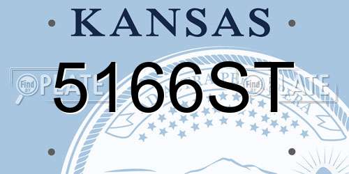 5166ST Kansas License Plate