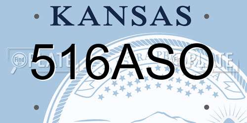 516ASO Kansas License Plate