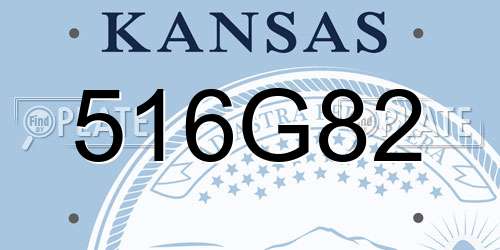 516G82 Kansas License Plate