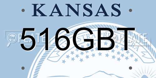 516GBT Kansas License Plate