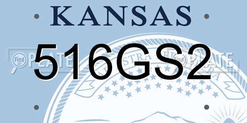 516GS2 Kansas License Plate
