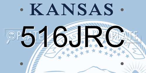 516JRC Kansas License Plate