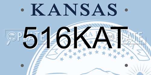 516KAT Kansas License Plate