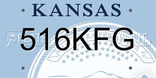516KFG Kansas License Plate
