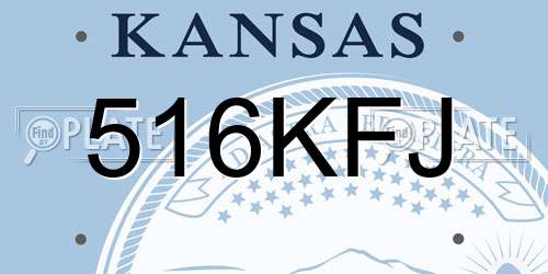 516KFJ Kansas License Plate