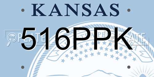 516PPK Kansas License Plate