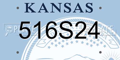 516S24 Kansas License Plate
