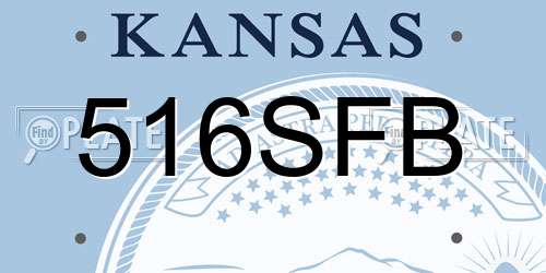 516SFB Kansas License Plate