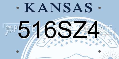 516SZ4 Kansas License Plate